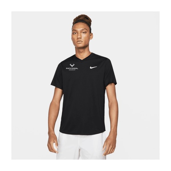 Rafa Nadal Academy Camiseta Negra Tenis Hombre
